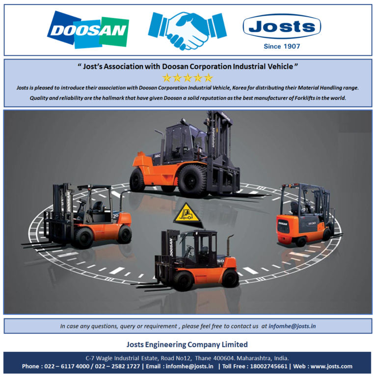 Association with Doosan Corporation Industrial Vehicle- January 2018